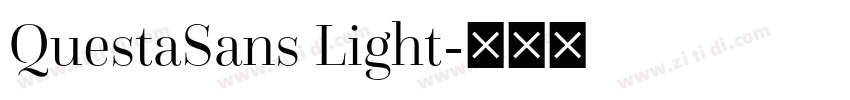 QuestaSans Light字体转换